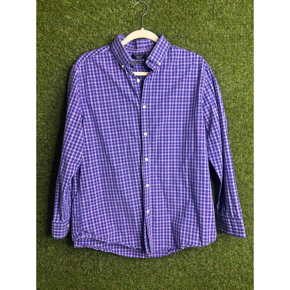 Penguin Heritage Slim Fit Purple Plaid Button Down Shirt‎ Size 16.5/32-33 - Picture 4 of 8